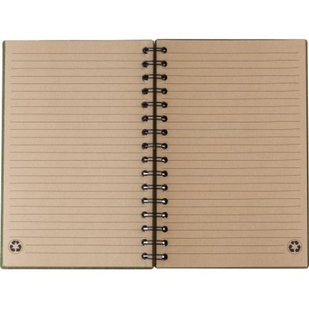 Carnet à spirale recyclé Caleb - Éco-responsabilité avec style