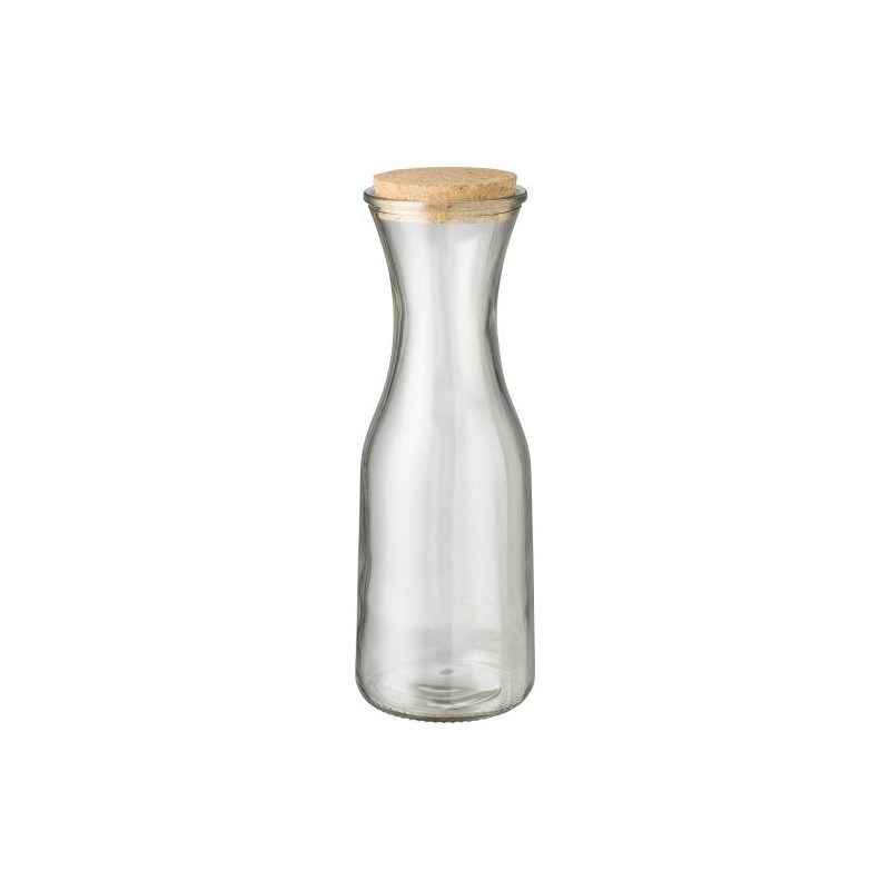 Carafe  en verre recyclé de 1 000 ml - Rowena Matières : liège Couleurs : translucide