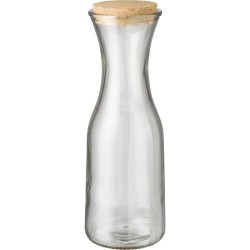 Carafe  en verre recyclé de 1 000 ml - Rowena Matières : liège Couleurs : translucide 2
