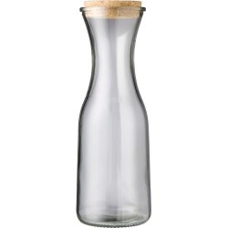 Carafe  en verre recyclé de 1 000 ml - Rowena Matières : liège Couleurs : translucide cadeau entreprise pas cher