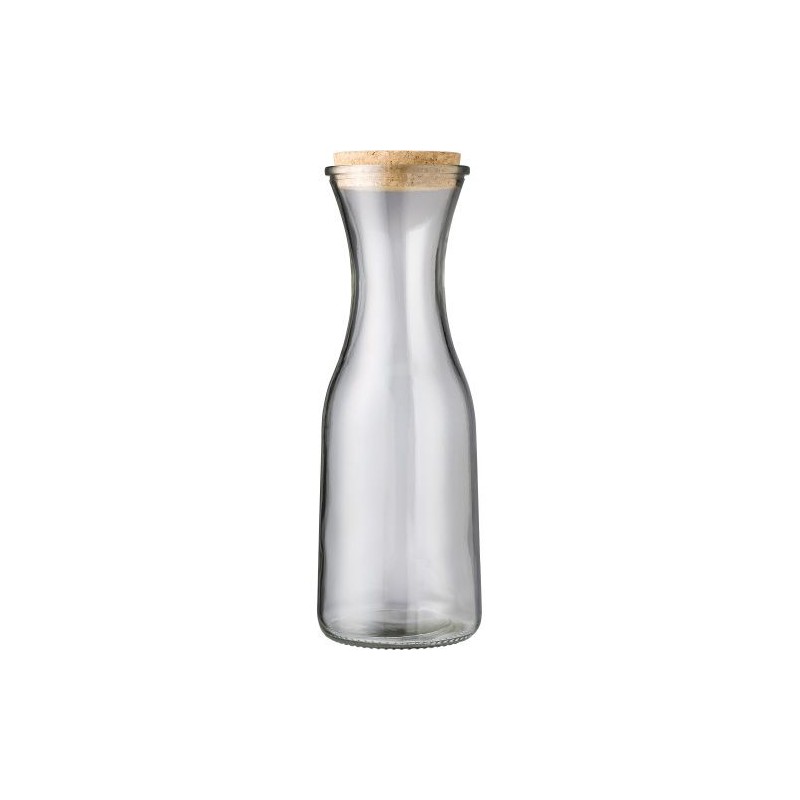 Carafe  en verre recyclé de 1 000 ml - Rowena Matières : liège Couleurs : translucide cadeau entreprise pas cher