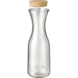 Carafe  en verre recyclé de 1 000 ml - Rowena Matières : liège Couleurs : translucide goodies publicitaire événementiel