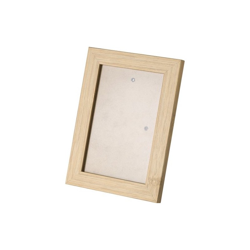 Cadre photo personnalisé en bambou - Lawson Matières : fer Couleurs : brun personnalisable avec votre logo