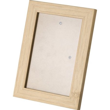 Cadre photo personnalisé en bambou - Lawson Matières : fer Couleurs : brun personnalisable avec votre logo