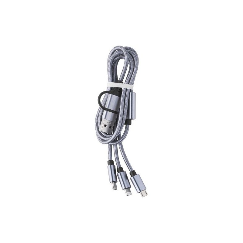 Câble de charge personnalisé indispensable - Leif pas cher Matières : métal Couleurs : argenté