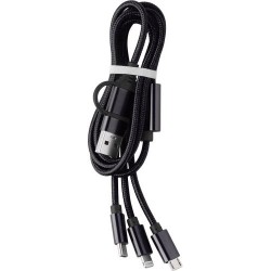 Câble de charge personnalisé indispensable - Leif pas cher Matières : métal Couleurs : noir personnalisable avec votre logo