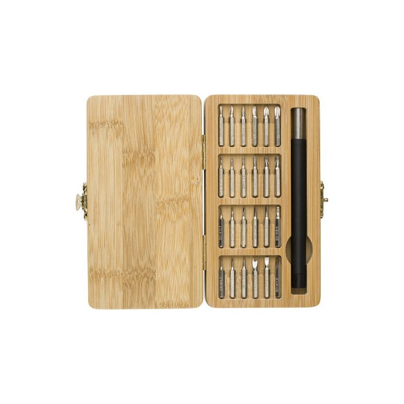 Boîte à outils  dans un étui en bambou Willow Matières : bambou Couleurs : brun cadeau entreprise pas cher