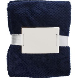 Plaid polaire gaufré en flanelle de polyester personnalisable Nikolaï Matières : polyester Couleurs : gris impression haute défi