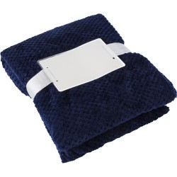 Plaid polaire gaufré en flanelle de polyester personnalisable Nikolaï Matières : polyester Couleurs : gris objet publicitaire ro