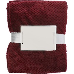 Plaid polaire gaufré en flanelle de polyester personnalisable Nikolaï personnalisable avec votre logo