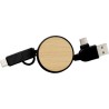 Câble extensible personnalisé en ABS de charge Jared Matières : bambou Couleurs : noir