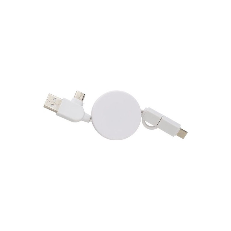 Câble extensible personnalisé en ABS de charge Jared Matières : bambou Couleurs : noir cadeau entreprise pas cher