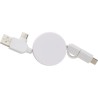 Câble extensible personnalisé en ABS de charge Jared Matières : bambou Couleurs : noir cadeau entreprise pas cher
