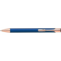 Stylo bille aluminium publicitaire personnalisé - Alexander Matières : aluminium Couleurs : bleu marine cadeau entreprise pas ch