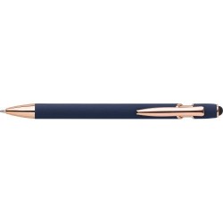 Stylo bille personnalisable en aluminium - Anthony Matières : acier Couleurs : bleu marine