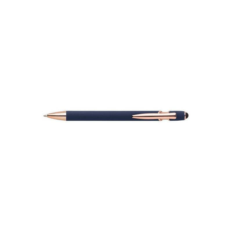 Stylo bille personnalisable en aluminium - Anthony Matières : acier Couleurs : bleu marine