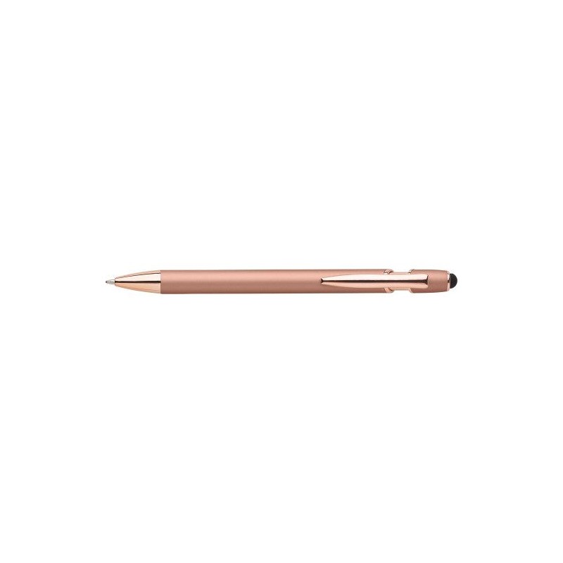 Stylo bille personnalisable en aluminium - Anthony Matières : acier Couleurs : bleu marine cadeau client original