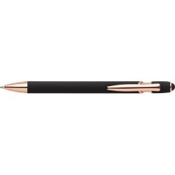 Stylo bille personnalisable en aluminium - Anthony Matières : acier Couleurs : bleu marine 2