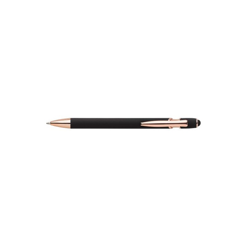 Stylo bille personnalisable en aluminium - Anthony Matières : acier Couleurs : noir goodies publicitaire événementiel