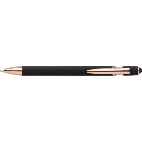 Stylo bille personnalisable en aluminium - Anthony Matières : acier Couleurs : noir goodies publicitaire événementiel