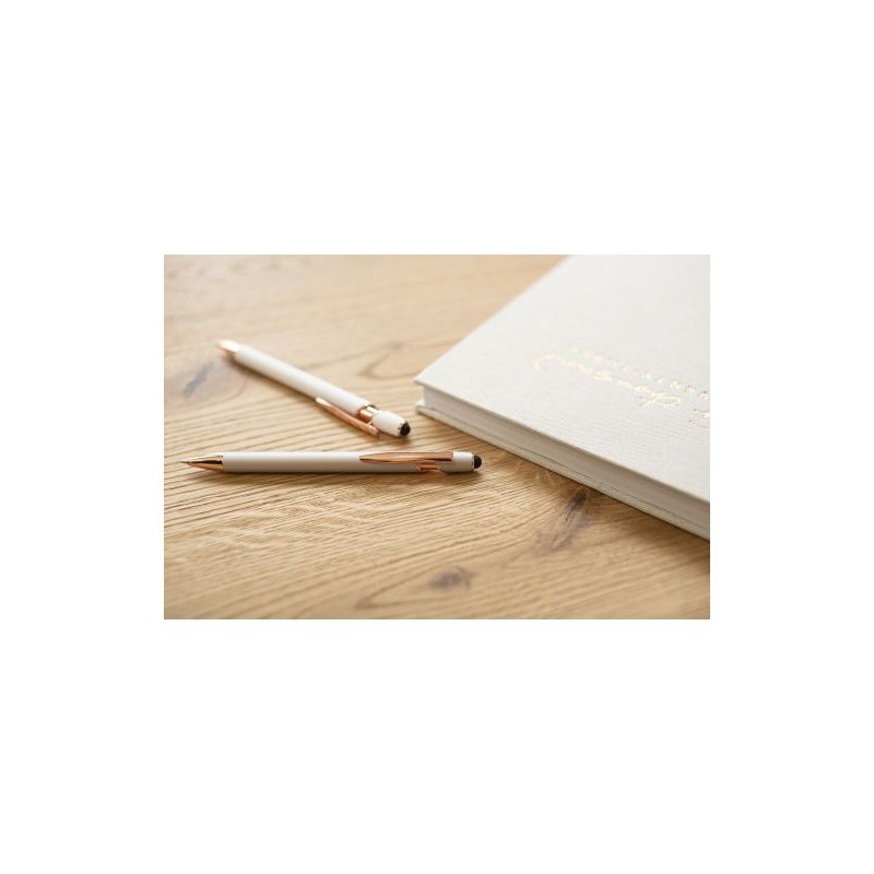 Stylo bille personnalisable en aluminium - Anthony Matières : acier Couleurs : noir goodies entreprise design