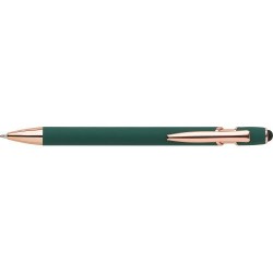 Stylo bille personnalisable en aluminium - Anthony Matières : acier Couleurs : vert impression haute définition
