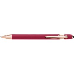 Stylo bille personnalisable en aluminium - Anthony Matières : acier Couleurs : rouge objet promotionnel éco-responsable