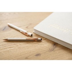 Stylo bille personnalisable en aluminium - Anthony Matières : acier Couleurs : rouge objet promotionnel éco-responsable
