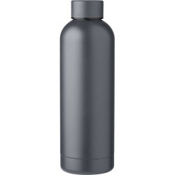 Gourde isotherme  en acier inoxydable recyclé de 500 ml Isaih Matières : acier inoxydable Couleurs : gris