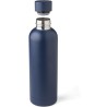 Gourde isotherme  en acier inoxydable recyclé de 500 ml Isaih Matières : acier inoxydable Couleurs : blanc marquage laser ultra 
