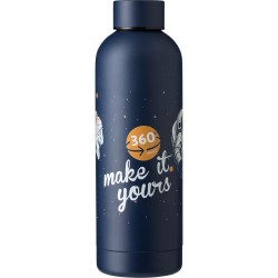 Gourde isotherme  en acier inoxydable recyclé de 500 ml Isaih Matières : acier inoxydable Couleurs : blanc marquage couleur écla