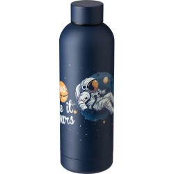 Gourde isotherme  en acier inoxydable recyclé de 500 ml Isaih Matières : acier inoxydable Couleurs : blanc goodies publicitaire 