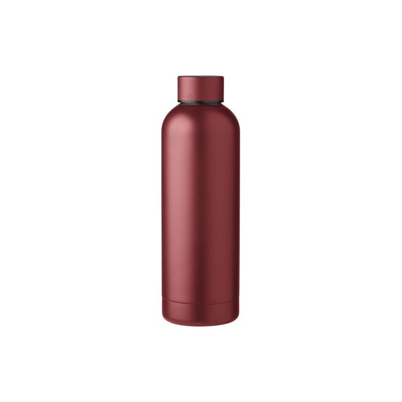 Gourde isotherme  en acier inoxydable recyclé de 500 ml Isaih Matières : acier inoxydable Couleurs : bordeaux goodies publicitai