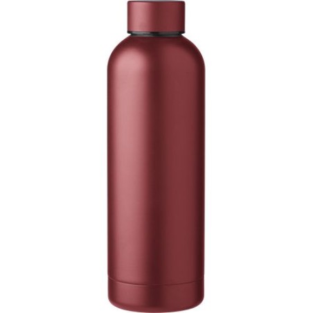 Gourde isotherme  en acier inoxydable recyclé de 500 ml Isaih Matières : acier inoxydable Couleurs : bordeaux goodies publicitai