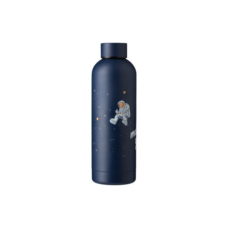 Gourde isotherme  en acier inoxydable recyclé de 500 ml Isaih Matières : acier inoxydable Couleurs : bordeaux cadeau affaires él