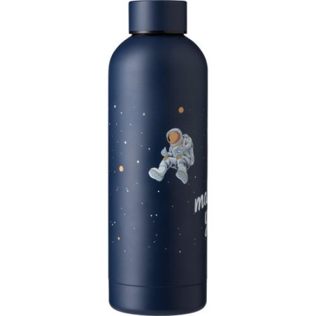 Gourde isotherme  en acier inoxydable recyclé de 500 ml Isaih Matières : acier inoxydable Couleurs : bordeaux cadeau affaires él