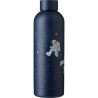 Gourde isotherme  en acier inoxydable recyclé de 500 ml Isaih Matières : acier inoxydable Couleurs : bleu marine personnalisable