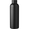 Gourde isotherme  en acier inoxydable recyclé de 500 ml Isaih Matières : acier inoxydable Couleurs : noir impression haute défin
