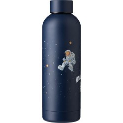 Gourde isotherme  en acier inoxydable recyclé de 500 ml Isaih Matières : acier inoxydable Couleurs : noir goodies personnalisé e