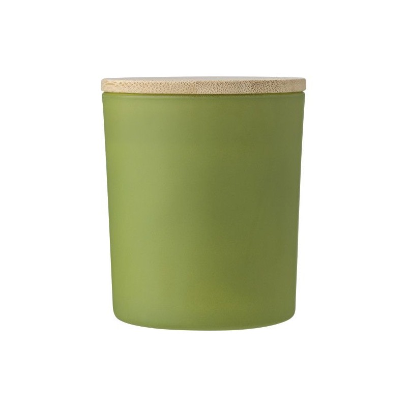 Bougie  dans un contenant en verre - Josiah Matières : bambou Couleurs : vert