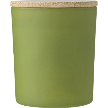 Bougie  dans un contenant en verre - Josiah Matières : bambou Couleurs : vert