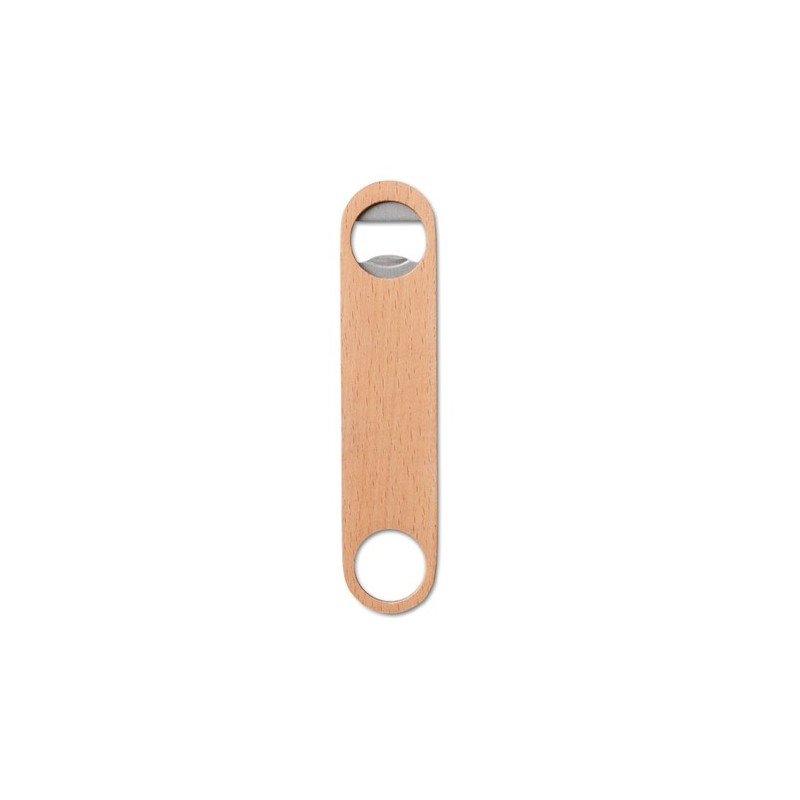 Décapsuleur en bois personnalisé  unique - CANOPY Matières : acier inoxydable Couleurs : bois personnalisable avec votre logo