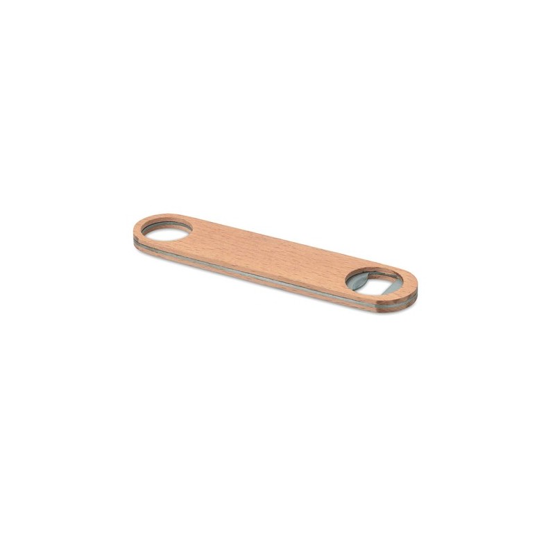 Décapsuleur en bois personnalisé  unique - CANOPY Matières : acier inoxydable Couleurs : bois cadeau entreprise pas cher