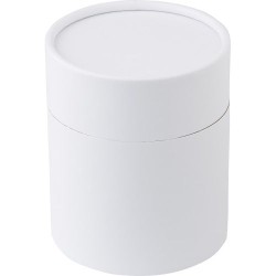 Bougie  dans un contenant en verre - Josiah Matières : bambou Couleurs : blanc marquage laser ultra précis