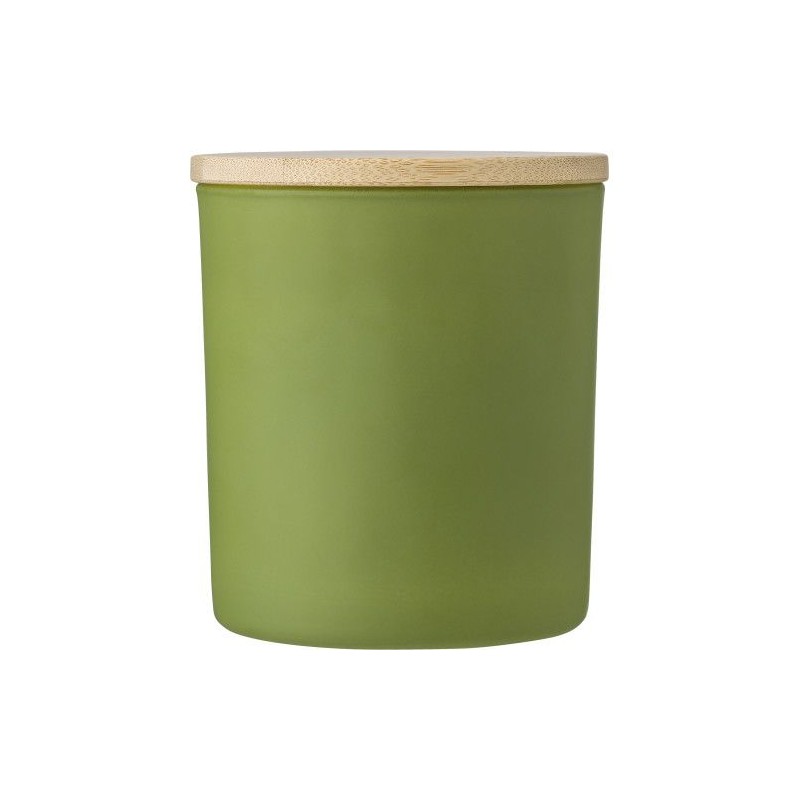 Bougie personnalisable en verre - Lucas Matières : bambou Couleurs : vert impression haute définition