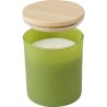 Bougie personnalisable en verre - Lucas Matières : bambou Couleurs : vert objet promo petit budget