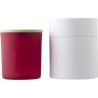 Bougie personnalisable en verre - Lucas Matières : bambou Couleurs : blanc cadeau entreprise pas cher