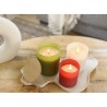 Bougie personnalisable en verre - Lucas Matières : bambou Couleurs : blanc goodies entreprise design