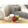 Bougie personnalisable en verre - Lucas Matières : bambou Couleurs : blanc objet publicitaire robuste