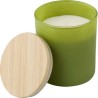 Bougie personnalisable en verre - Lucas Matières : bambou Couleurs : noir cadeau client original